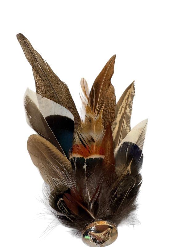 Millinery made feather pin 8